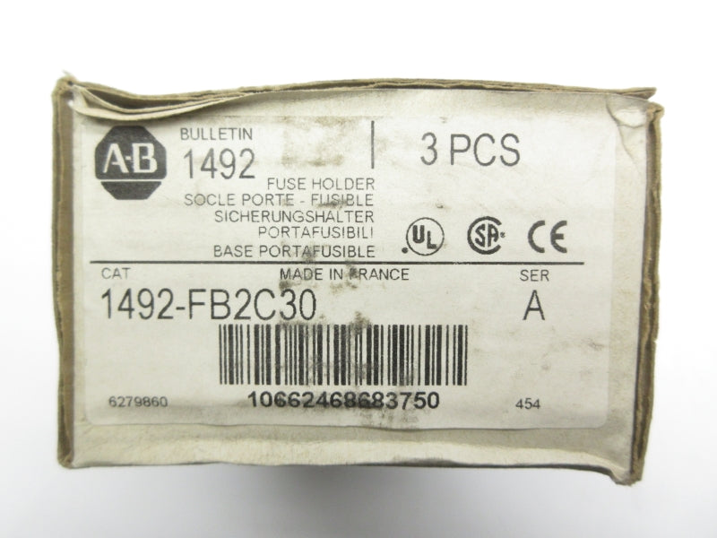 ALLEN BRADLEY 1492-FB2C30 SER. A 600V 30A (PKG OF 3) (WH) NSMP