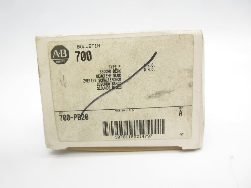 ALLEN BRADLEY 700-PB20 SER. A (WH) NSMP