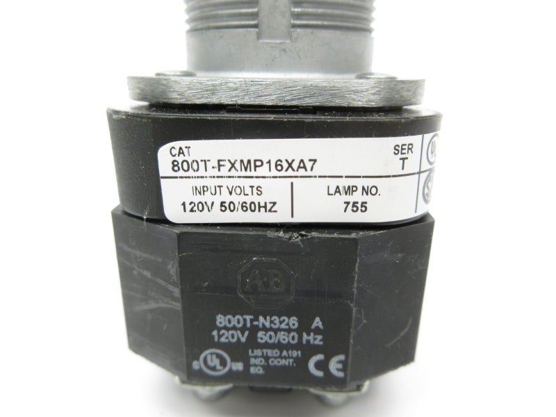 ALLEN BRADLEY 800T-FXMP16XA7 SER. T 120V NSNP