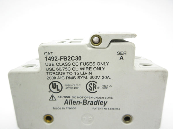 ALLEN BRADLEY 1492-FB2C30 SER. A 600V 30A NSNP