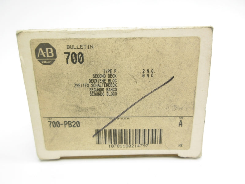 ALLEN BRADLEY 700-PB20 SER. A (GY/BL) NSMP