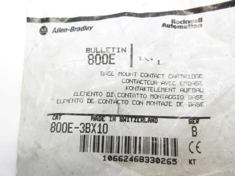 ALLEN BRADLEY 800E-3BX10 SER. B NSMP