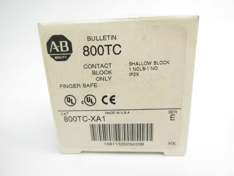 ALLEN BRADLEY 800TC-XA1 SER. E 600V (WH) NSMP