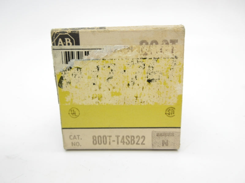 ALLEN BRADLEY 800T-T4SB22 SER. N (BK/YL) NSMP