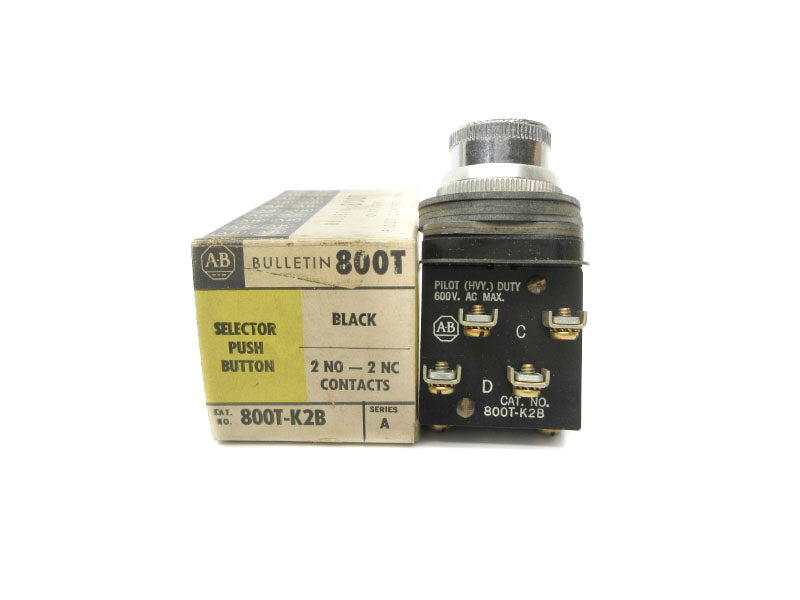 ALLEN BRADLEY 800T-K2B SER. A 600VAC (BK/YL) NSMP