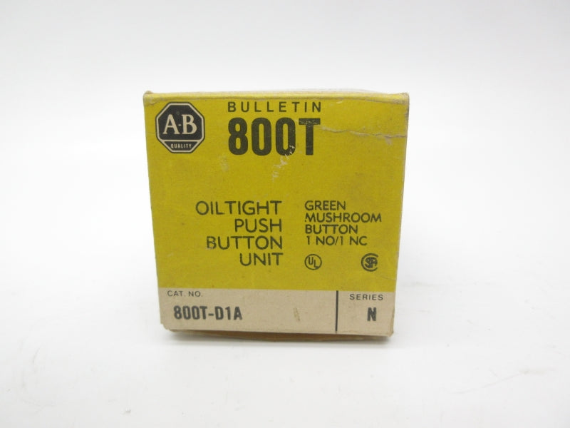 ALLEN BRADLEY 800T-D1A SER. N (BK/YL) NSMP