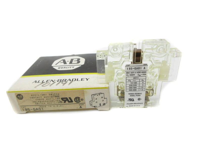 ALLEN BRADLEY 195-GA01 SER. A 660V 10A (BK/YL) NSMP
