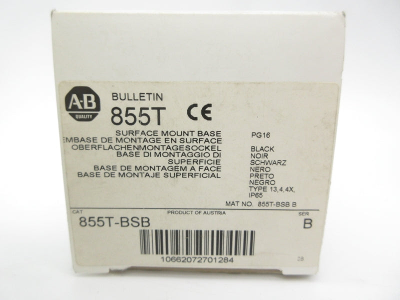 ALLEN BRADLEY 855T-BSB SER. B 250V (WH) NSMP