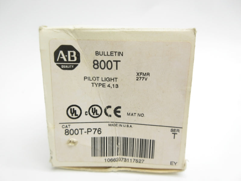 ALLEN BRADLEY 800T-P76 SER. T 277V (WH) NSMP