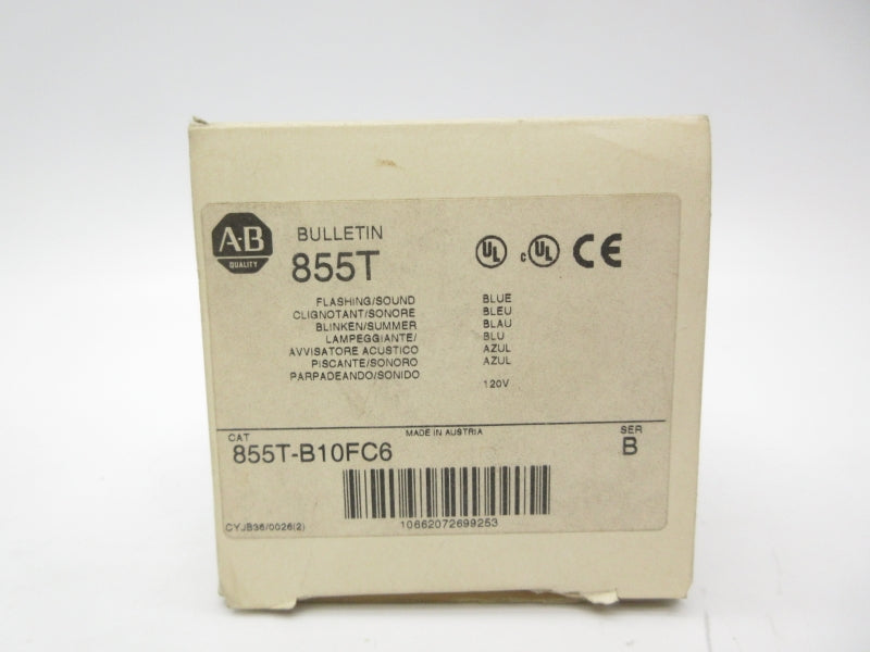 ALLEN BRADLEY 855T-B10FC6 SER. B 120V (WH) NSMP