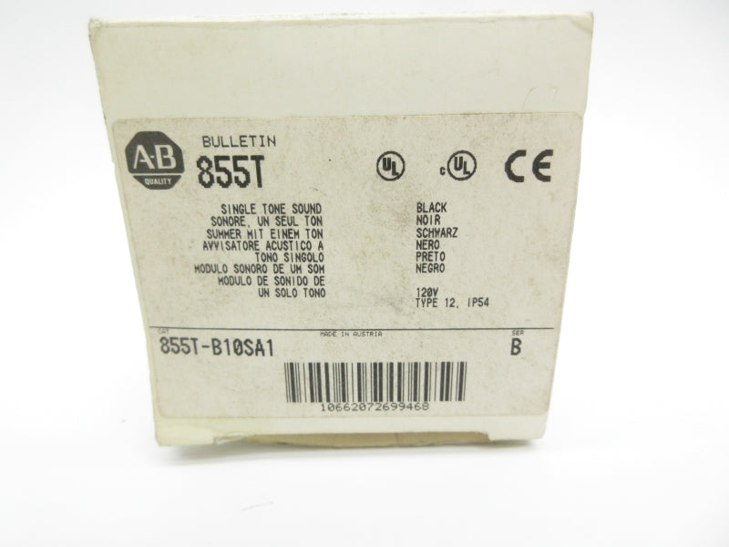 ALLEN BRADLEY 855T-B10SA1 SER. B 120V (WH) NSMP