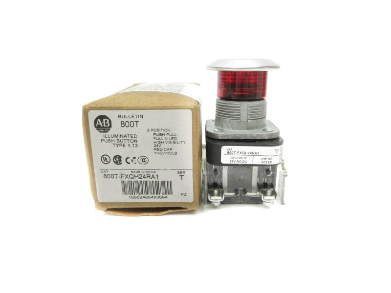 ALLEN BRADLEY 800T-FXQH24RA1 SER. T 24VAC/DC (BR/WH) NSMP