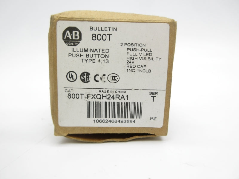 ALLEN BRADLEY 800T-FXQH24RA1 SER. T 24VAC/DC (BR/WH) NSMP