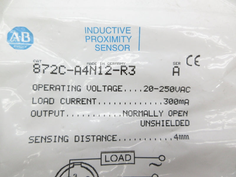 ALLEN BRADLEY 872C-A4N12-R3 SER. A 20-250VAC NSMP