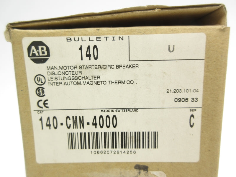 ALLEN BRADLEY 140-CMN-4000 SER. C 600VAC 25-40A (BR/WH) NSMP