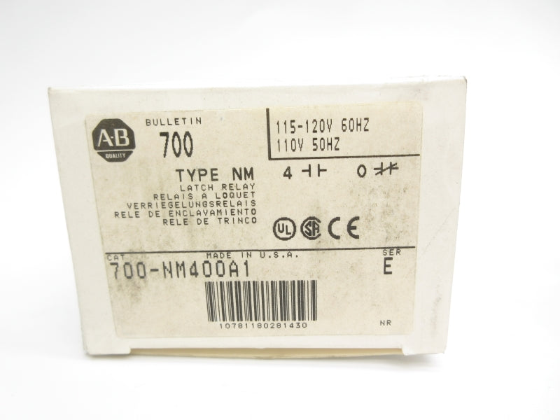 ALLEN BRADLEY 700-NM400A1 SER. E 120V 60A (GY/BL) NSMP