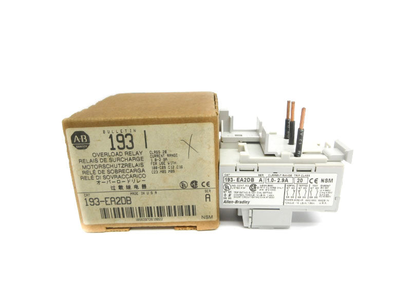 ALLEN BRADLEY 193-EA2DB SER. A 1.0-2.9A (BR/WH) NSMP