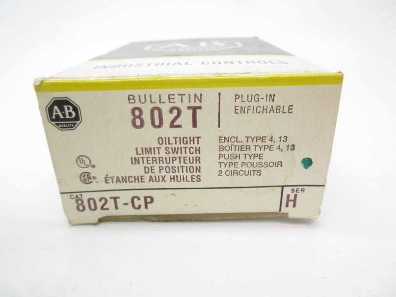 ALLEN BRADLEY 802T-CP SER. H 120-600VAC 60A (BK/YL) NSMP