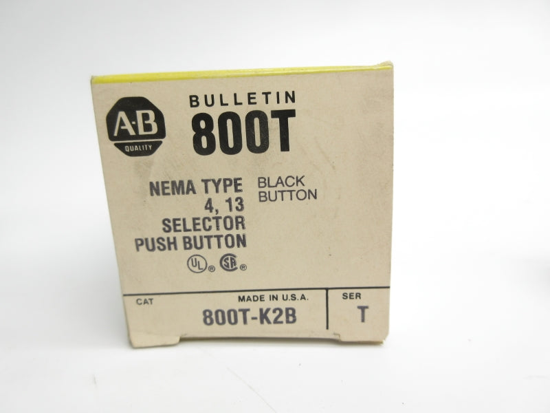 ALLEN BRADLEY 800T-K2B SER. T (BK/YL) NSMP