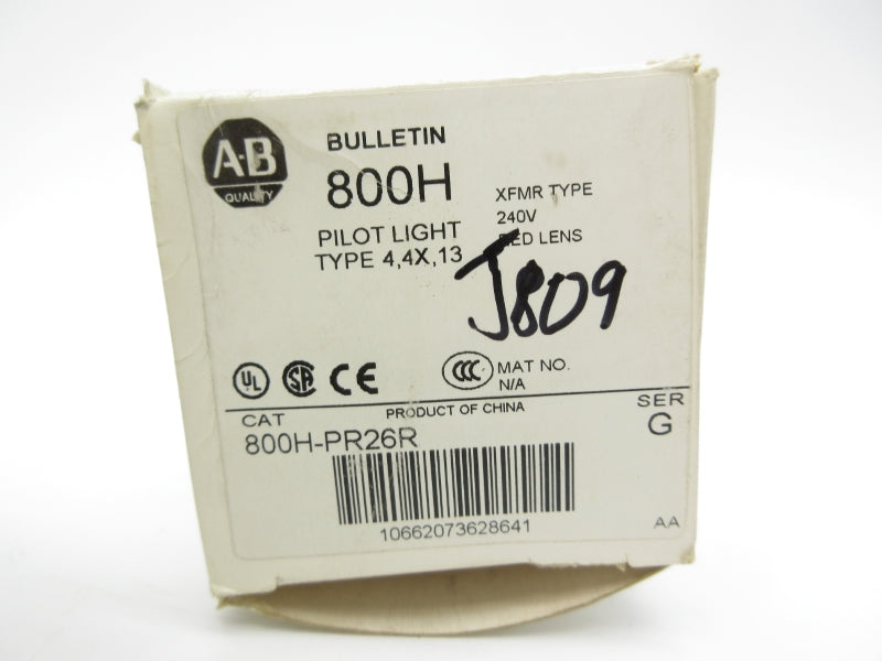 ALLEN BRADLEY 800H-PR26R SER. G 240V (WH) NSMP