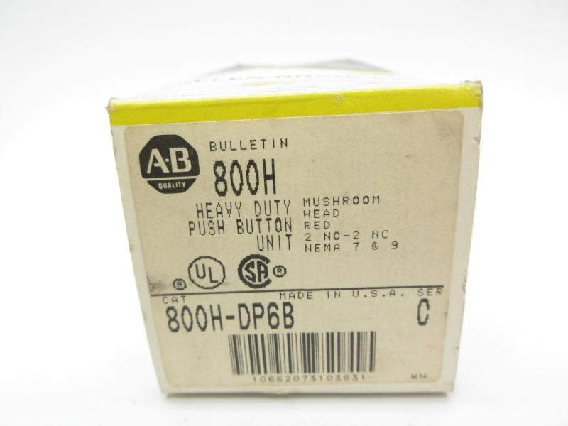 ALLEN BRADLEY 800H-DP6B SER. C (BK/YL) NSMP
