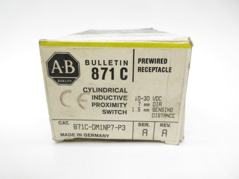 ALLEN BRADLEY 871C-DM1NP7-P3 SER. A 10-30VDC (BK/YL) NSMP