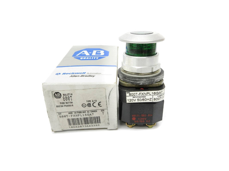 ALLEN BRADLEY 800T-FXNPL16GA7 SER. T 120V (GY/BL) NSMP