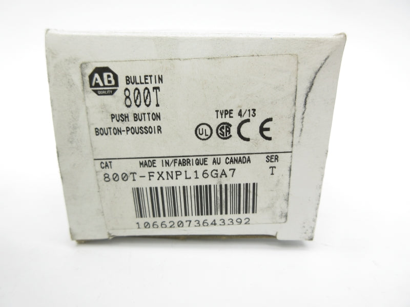 ALLEN BRADLEY 800T-FXNPL16GA7 SER. T 120V (GY/BL) NSMP
