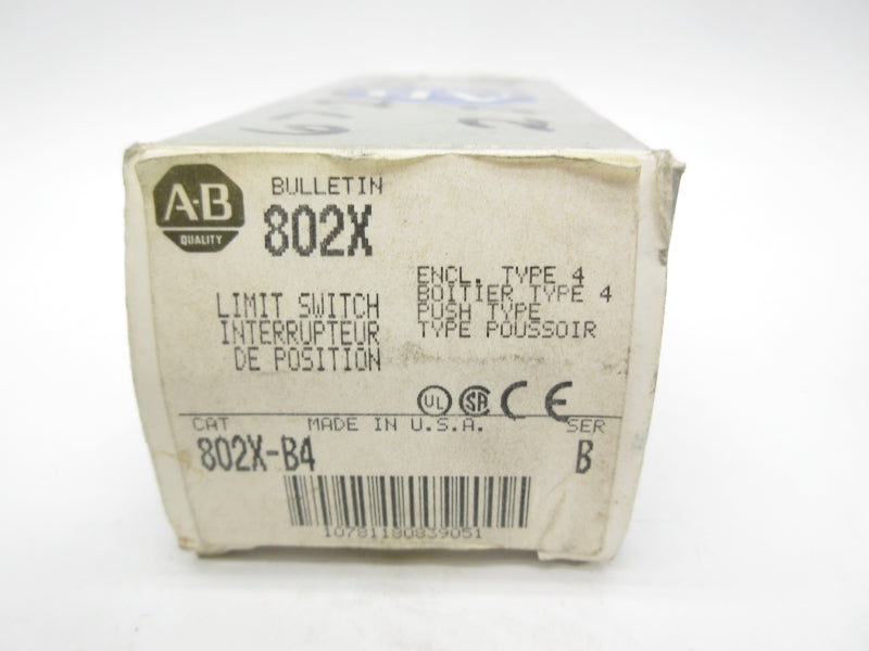ALLEN BRADLEY 802X-B4 SER. B 120-600VAC 60A (GY/BL) NSMP