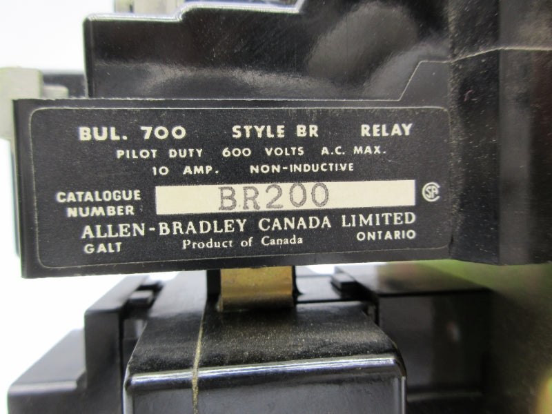 ALLEN BRADLEY 700-BR200A1 110V 10A NSNP