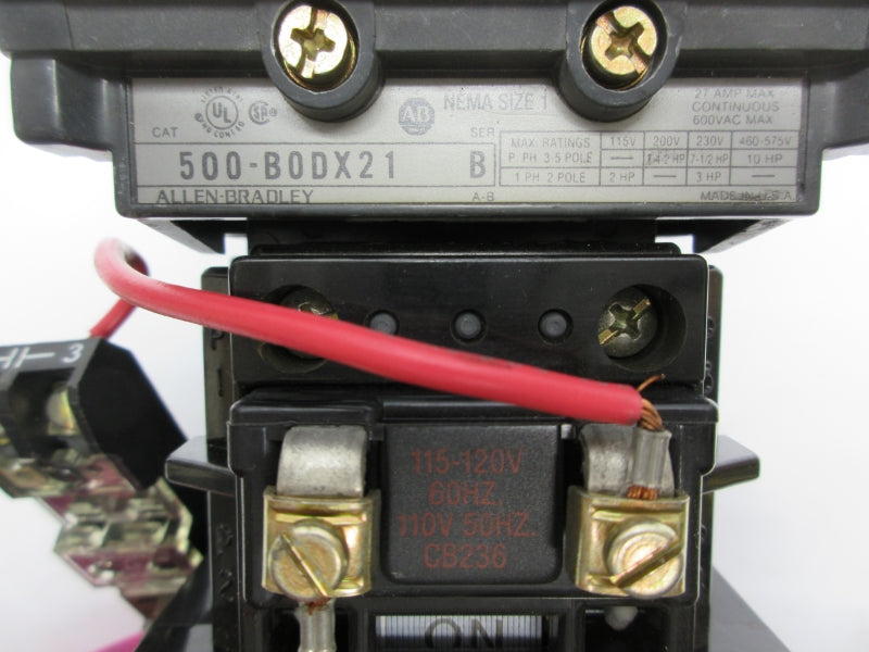 ALLEN BRADLEY 500-BODX21 SER. B 120V 27A UNMP