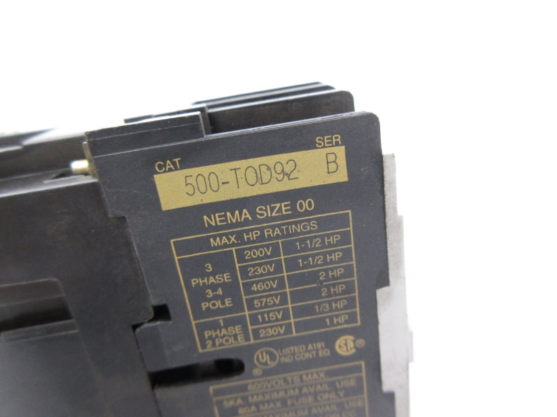 ALLEN BRADLEY 500-TOD92 SER. B 110/120V NSNP