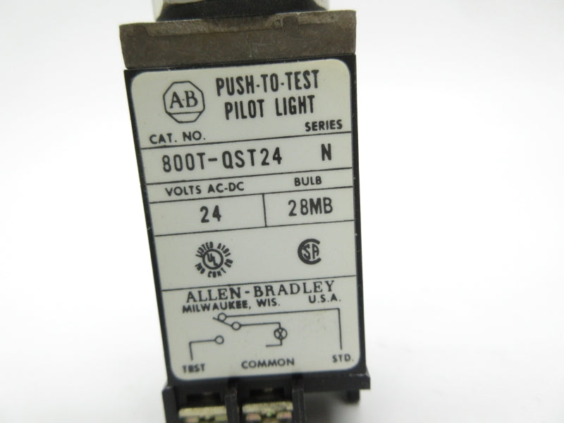 ALLEN BRADLEY 800T-QST24G SER. N 24VAC/DC NSNP