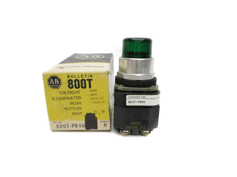 ALLEN BRADLEY 800T-PB46G SER. N 480V (BK/YL) NSMP