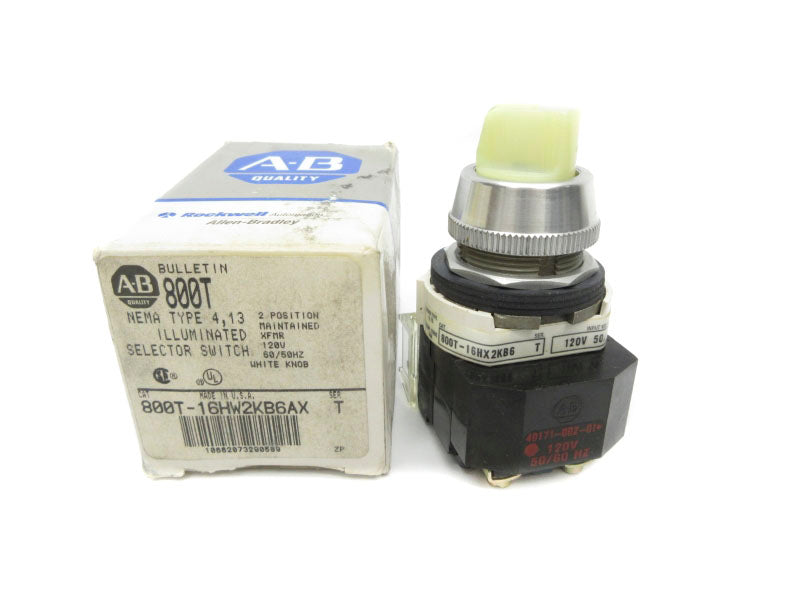 ALLEN BRADLEY 800T-16HW2KB6AX SER. T 120V (GY/BL) NSMP