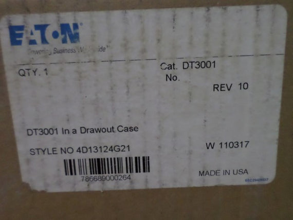 CUTTLER HAMMER DIGITRIP 3000 DT3001 DRAWOUT CASE PROTECTION RELAY *NEW IN BOX*