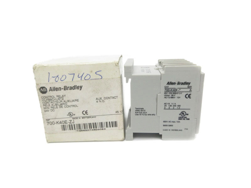 ALLEN BRADLEY 700-K40E-ZJ SER. A 24VDC (WH) NSMP