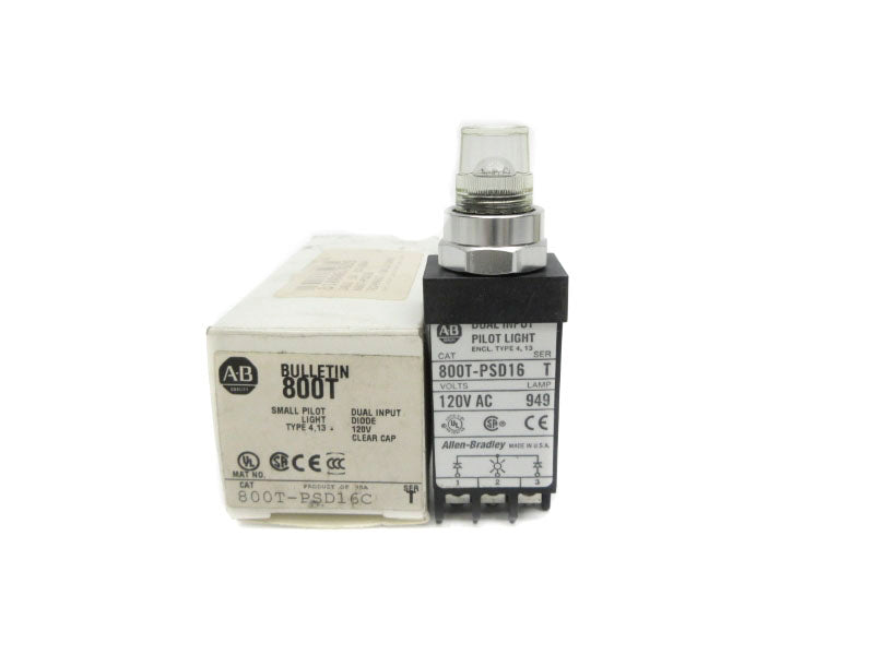 ALLEN BRADLEY 800T-PSD16C SER. T 120V (WH) NSMP