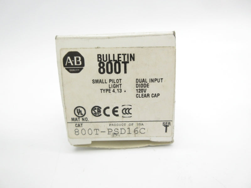 ALLEN BRADLEY 800T-PSD16C SER. T 120V (WH) NSMP