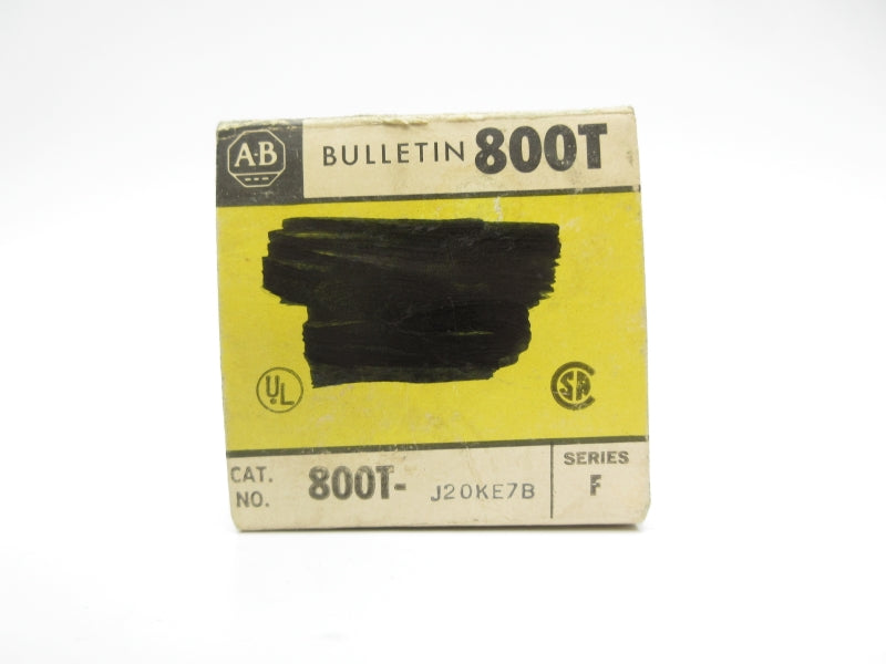 ALLEN BRADLEY 800T-J20KE7B SER. F (BK/YL) NSMP
