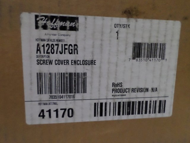 HOFFMAN A1287JFGR INDUSTRIAL CONTROL PANEL ENCLOSURE *NEW IN BOX*