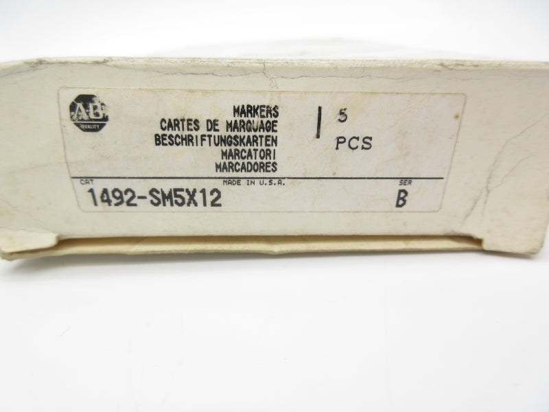ALLEN BRADLEY 1492-SM5X12 SER. B (PKG OF 5) (WH) NSMP