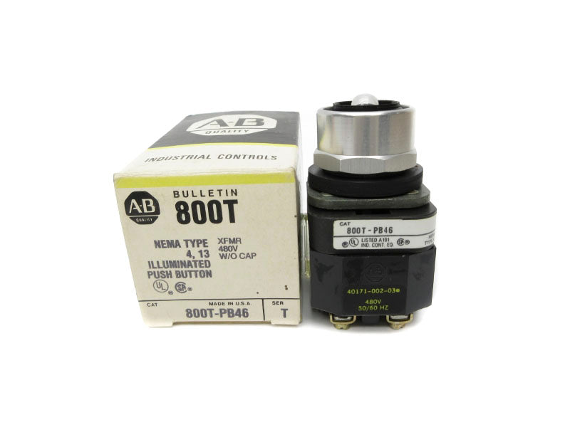ALLEN BRADLEY 800T-PB46 SER. T 480V (BK/YL) NSMP