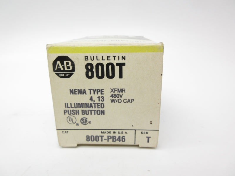 ALLEN BRADLEY 800T-PB46 SER. T 480V (BK/YL) NSMP
