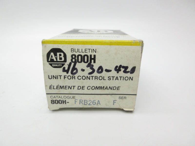 ALLEN BRADLEY 800H-FRB26A SER. F (BK/YL) NSMP