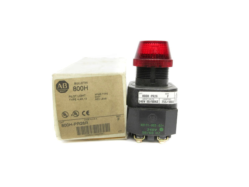 ALLEN BRADLEY 800H-PR26R SER. F 240V (WH) NSMP