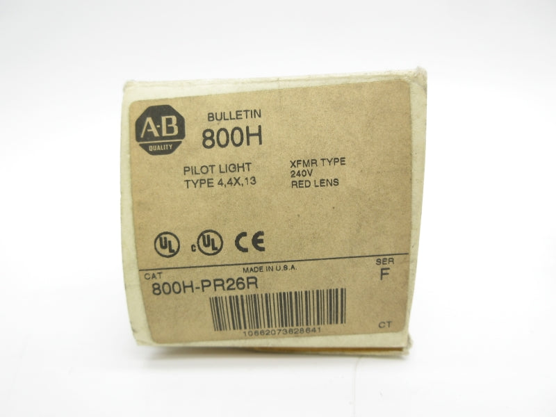 ALLEN BRADLEY 800H-PR26R SER. F 240V (WH) NSMP