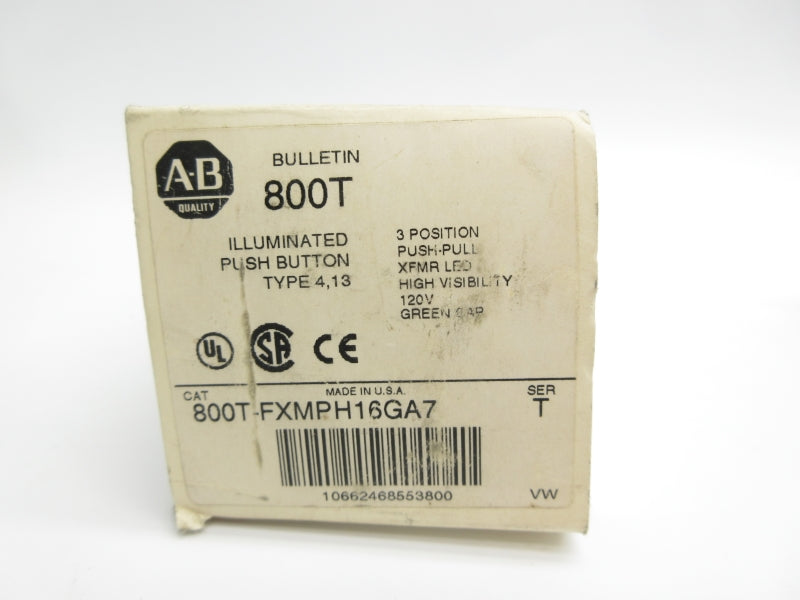 ALLEN BRADLEY 800T-FXMPH16GA7 SER. T 120V (WH) NSMP