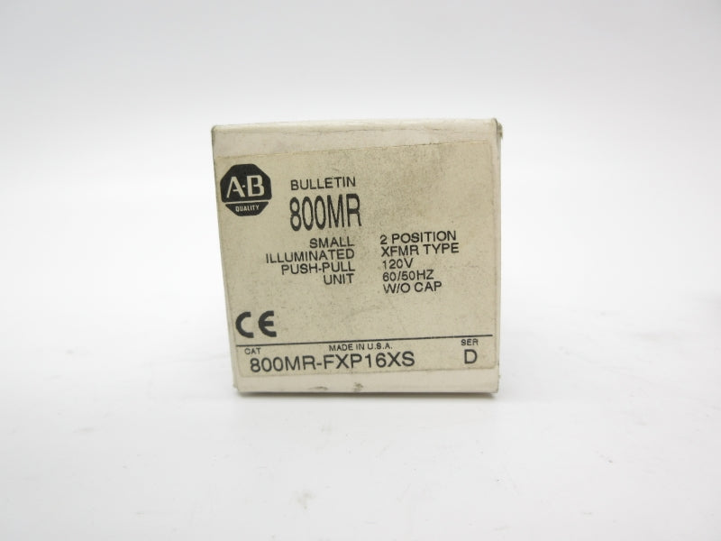 ALLEN BRADLEY 800MR-FXP16XS SER. D 120V (WH) NSMP