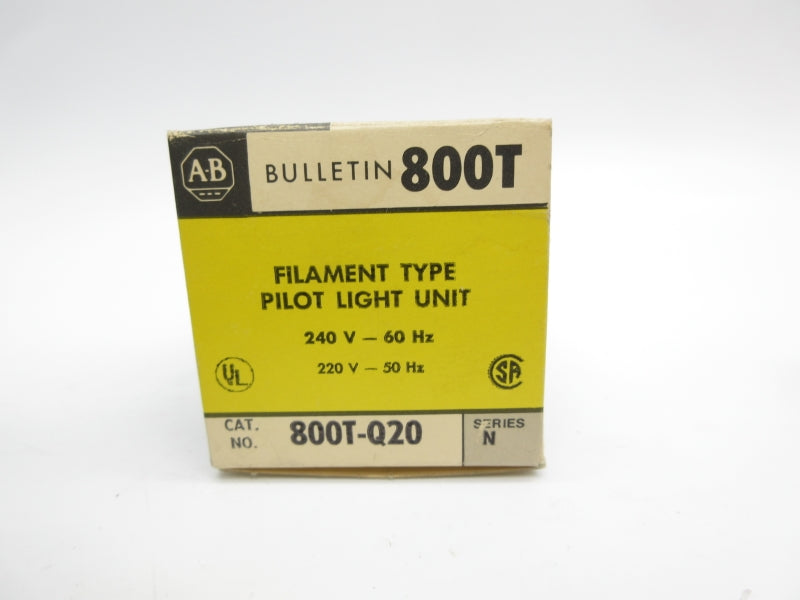 ALLEN BRADLEY 800T-Q20 SER. N 220/240V (BK/YL) NSMP